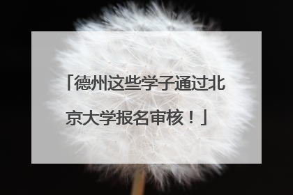 德州这些学子通过北京大学报名审核！